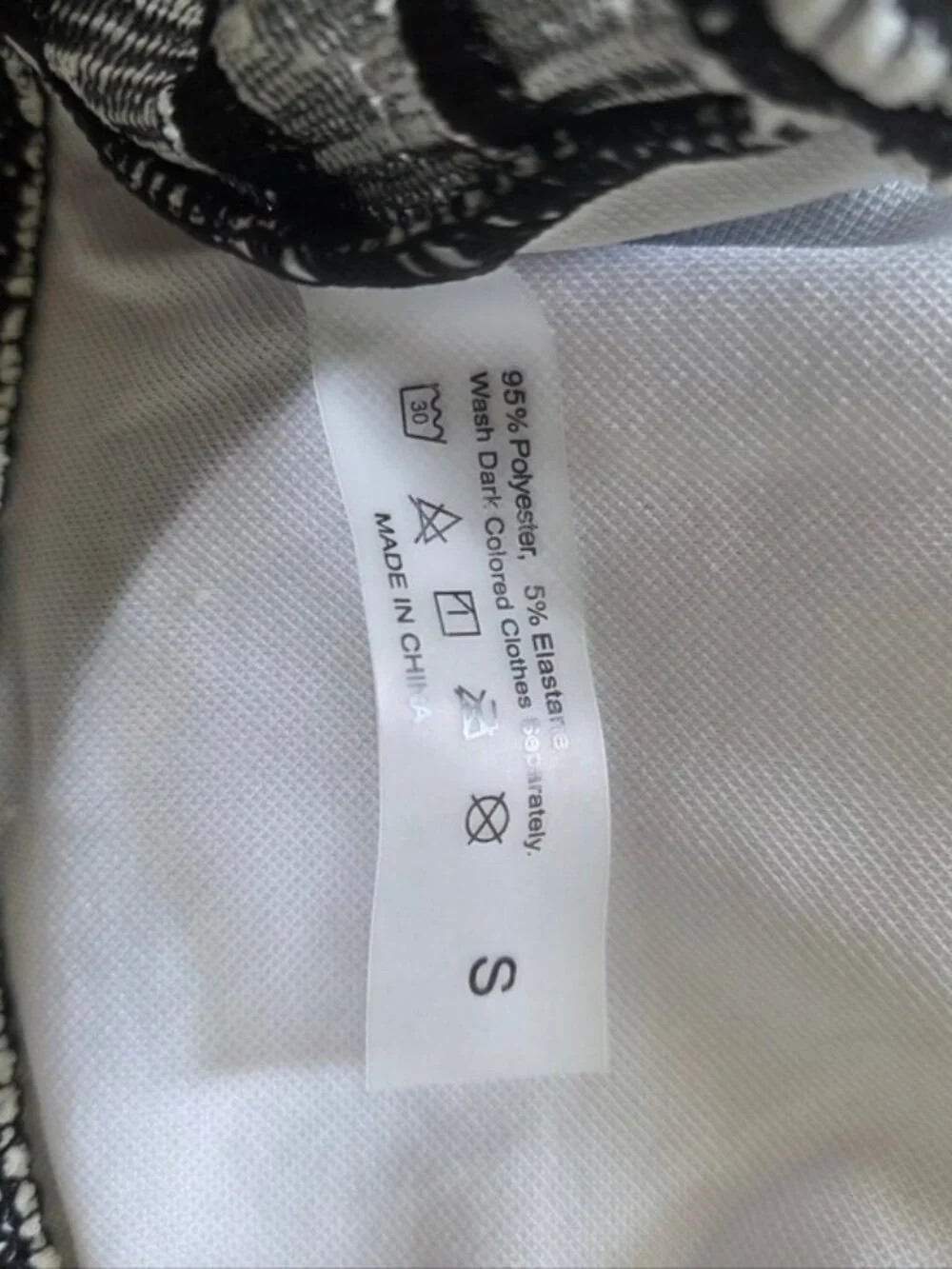 NWOT Shein Striped Black and White Bandeau Bikini Set.